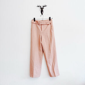 Club Monaco Women's Pink Enamel Ring Trousers Size 00 NWT